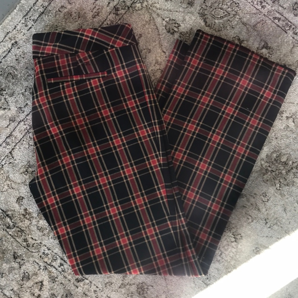 TOMMY Hilfiger red and black checkered pants